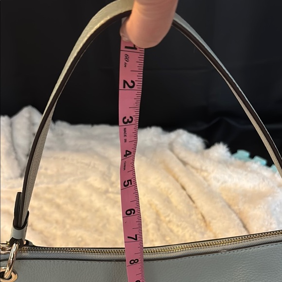 Kate Spade Blue Leather Shoulder Bag with Silver Hardware - Picture 7 of 16